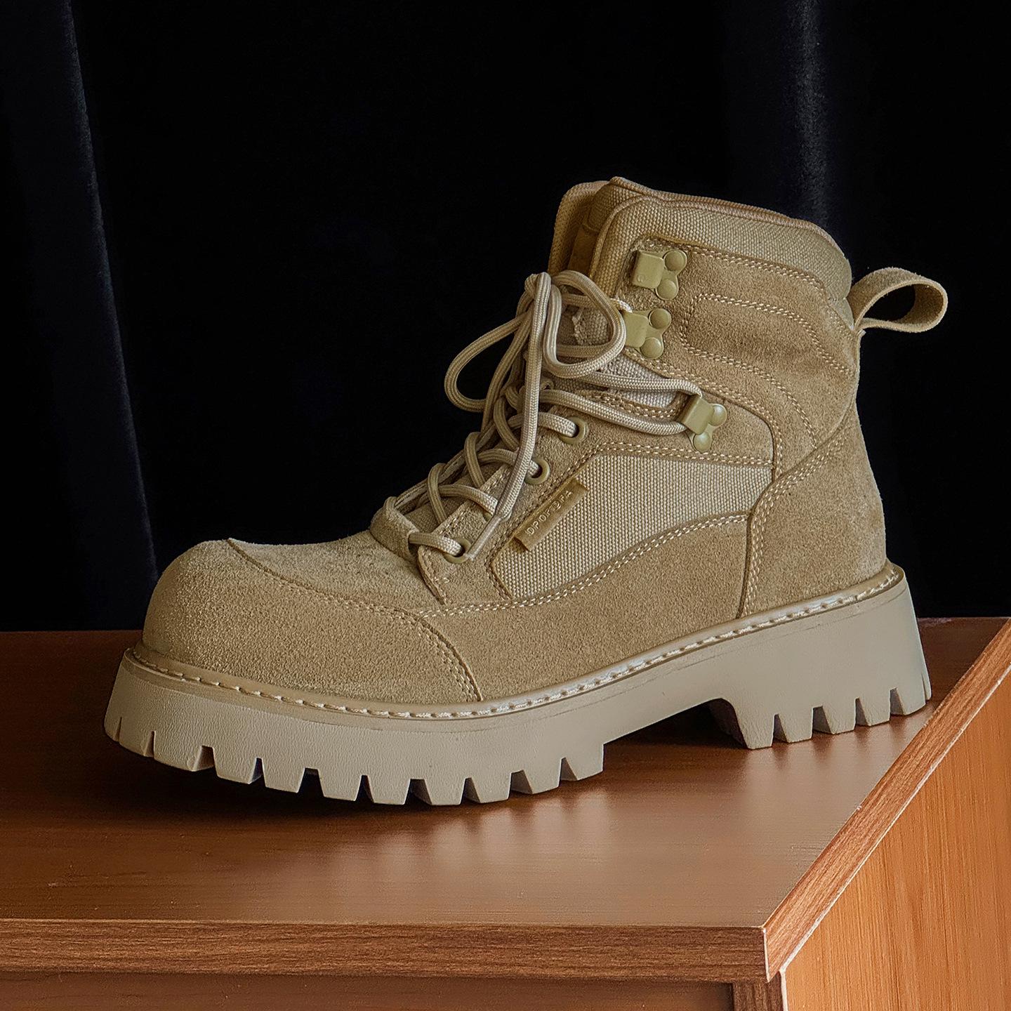 

Мужские 2025 Высококачественные Винтажные Кожаные Ботинки Мартин - Бунтарские, На Толстой Подошве, Красивые Пустынные Рабочие Ботинки Women s 39