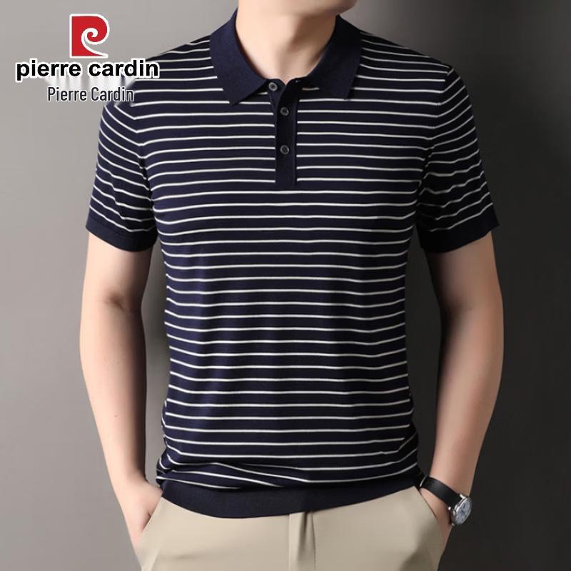 Pierre Cardin Men s Striped Short Sleeve Polo Shirt L