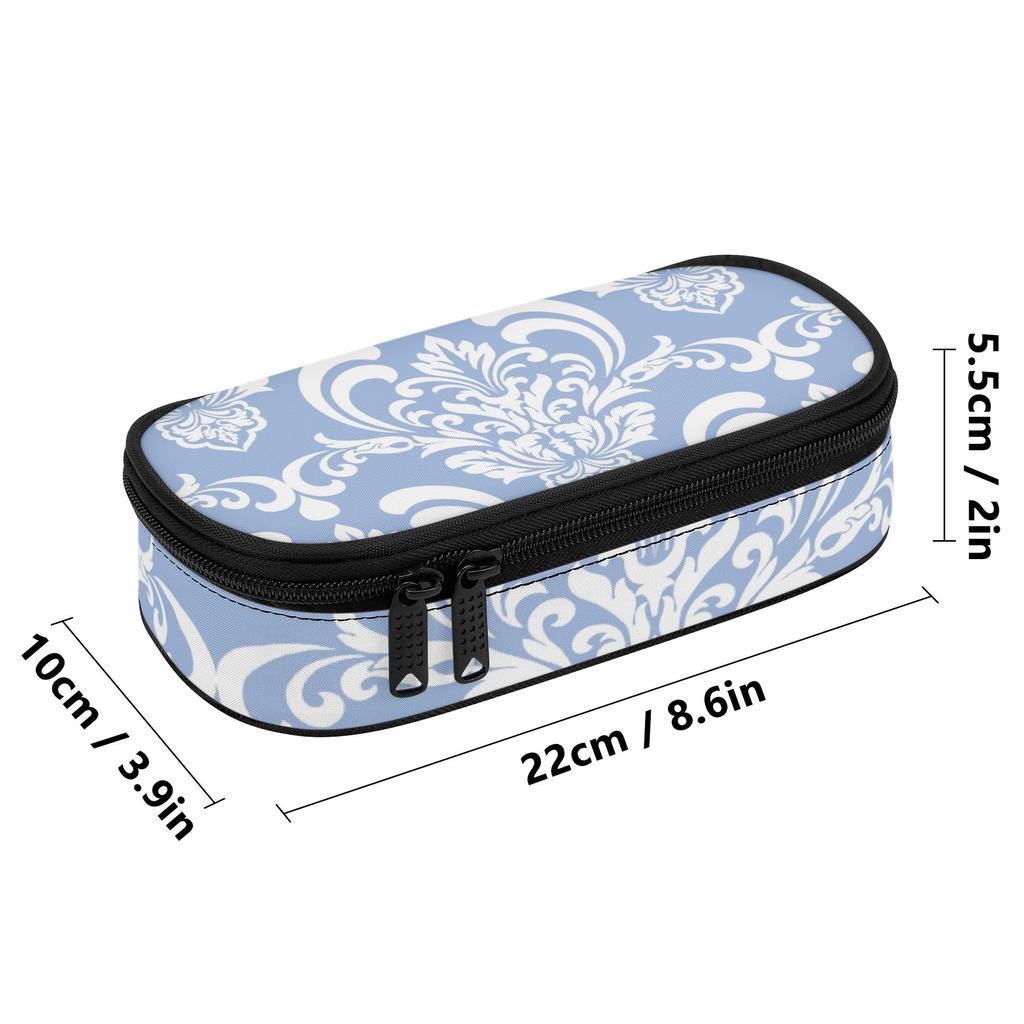 Pencil Case Compact Shape 300D Polyester Easy Open Zipper with Pen Slots Mesh Pocket and Spacious Main Compartment for Boys Girls