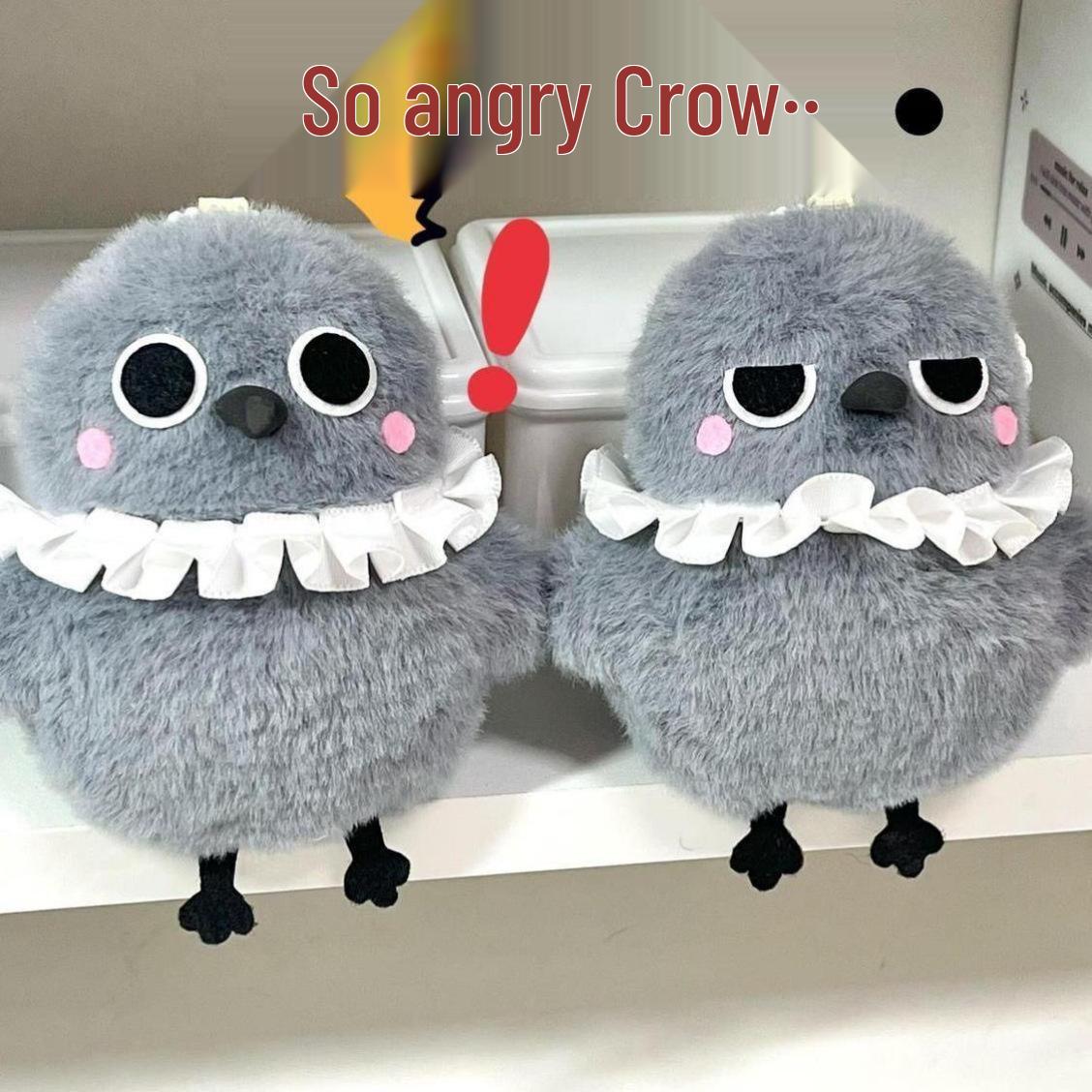 Любовь и Космос Милая Ворона Плюшевая Кукла Брелок Подвеска Qin Che Crow (Round Eyes)