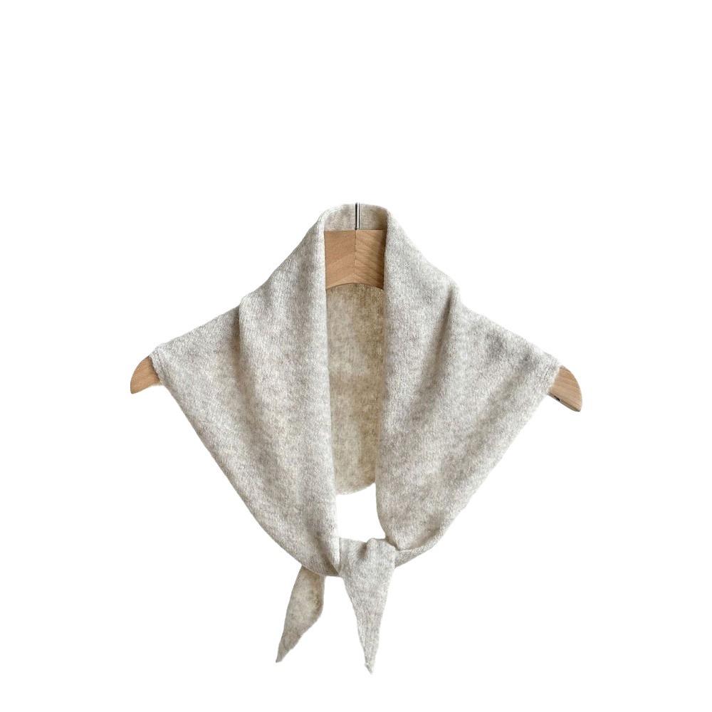 Striped Cross Scarves Wool Cross Neckerchief Sweet False Collar Women