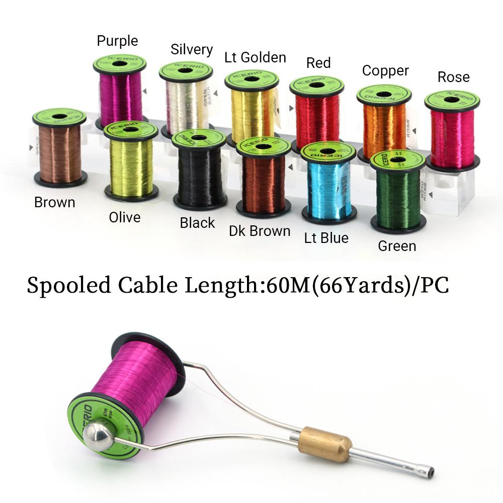 0.1mm Ultra Fine Soft Copper Wire for Fly Tying, Ribbing for Nymphs,Reinforcement,Zebra Midge,Fishing Fly Making Supplies