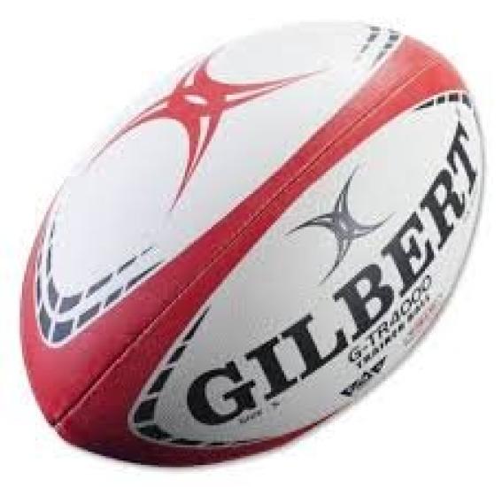 Gilbert Trainer Training Rugby Red x Size Ball, Ball, Black, 5, G-TR4000 [Used]
