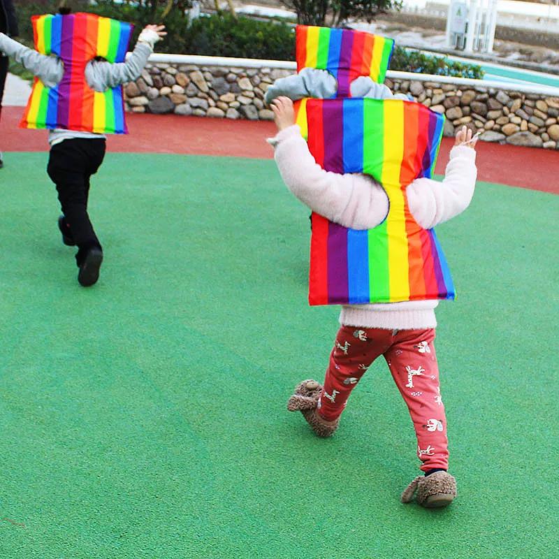 Kindergarten Springboard Outdoor Multiplayer Sports Prop Jumping Foam Pad Kid's Outdoor Multifunction Game Pad 2-hole Game Board