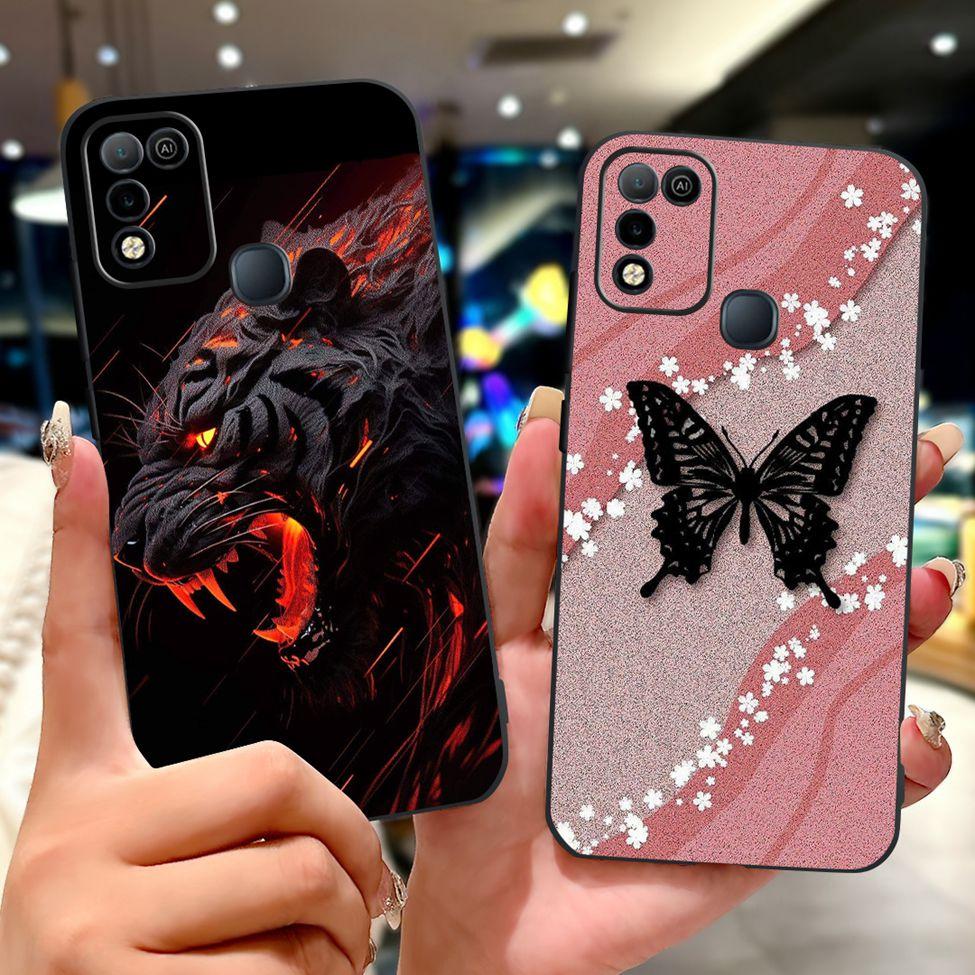 For Infinix Hot 10 X682C 10s X689B 10play X688C Back Cover For Infinix Hot 10 Play Case Shockproof Fashion Cute Cartoon Silicone