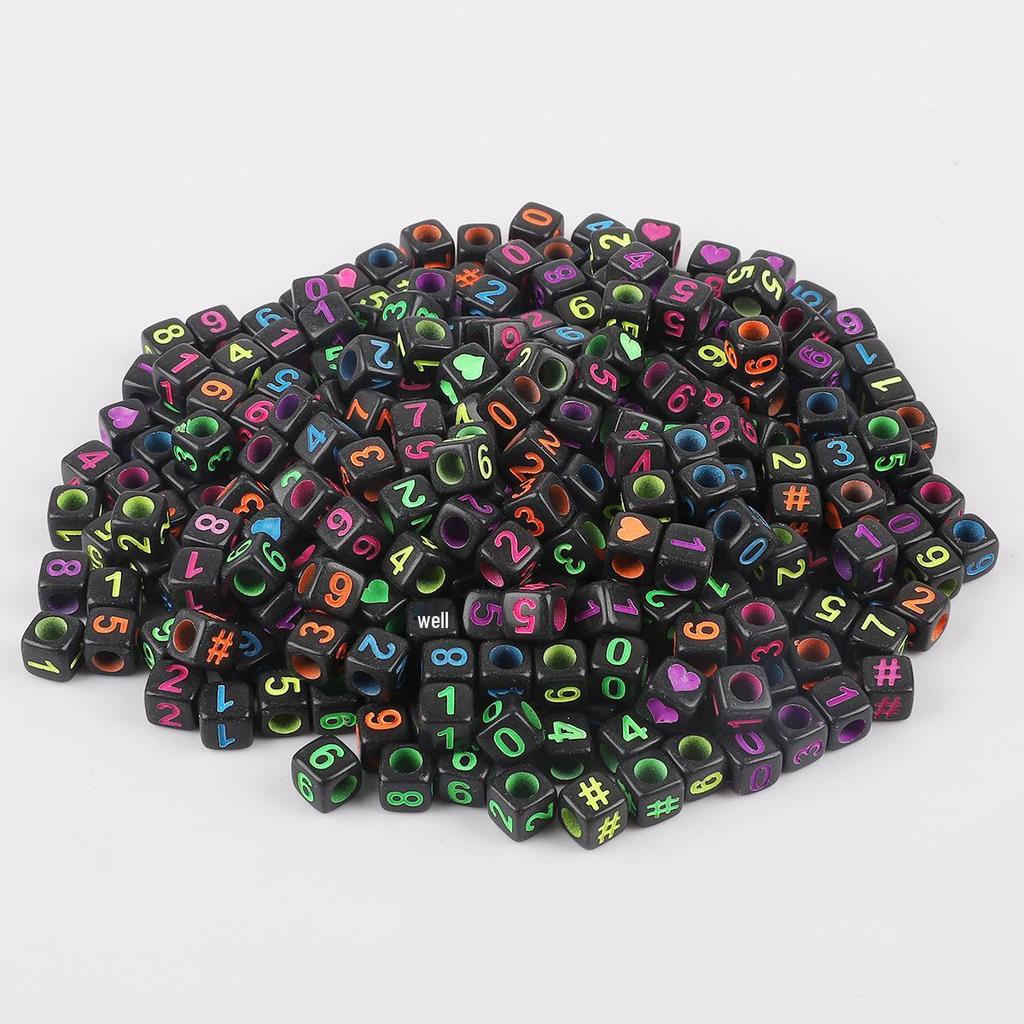 DIY Kids' Educational Alphabet & Number Beads - Acrylic Jewelry Making Kit