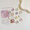 5/10pcs Cute Glitter Round Fridge Magnets Shiny Transparent Magnetic Stickers for Refrigerator Kitchen Home Decoration