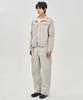 PRAIRIE Washed Curved Belt Pants (Light Gray)