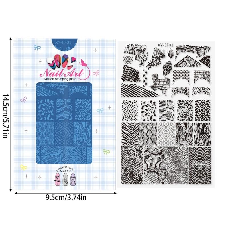 Stainless Steel Nail Art Stamping Plates Flower Line Designs Nail Images Stamp Plates Manicures Templates Nail Art Tool