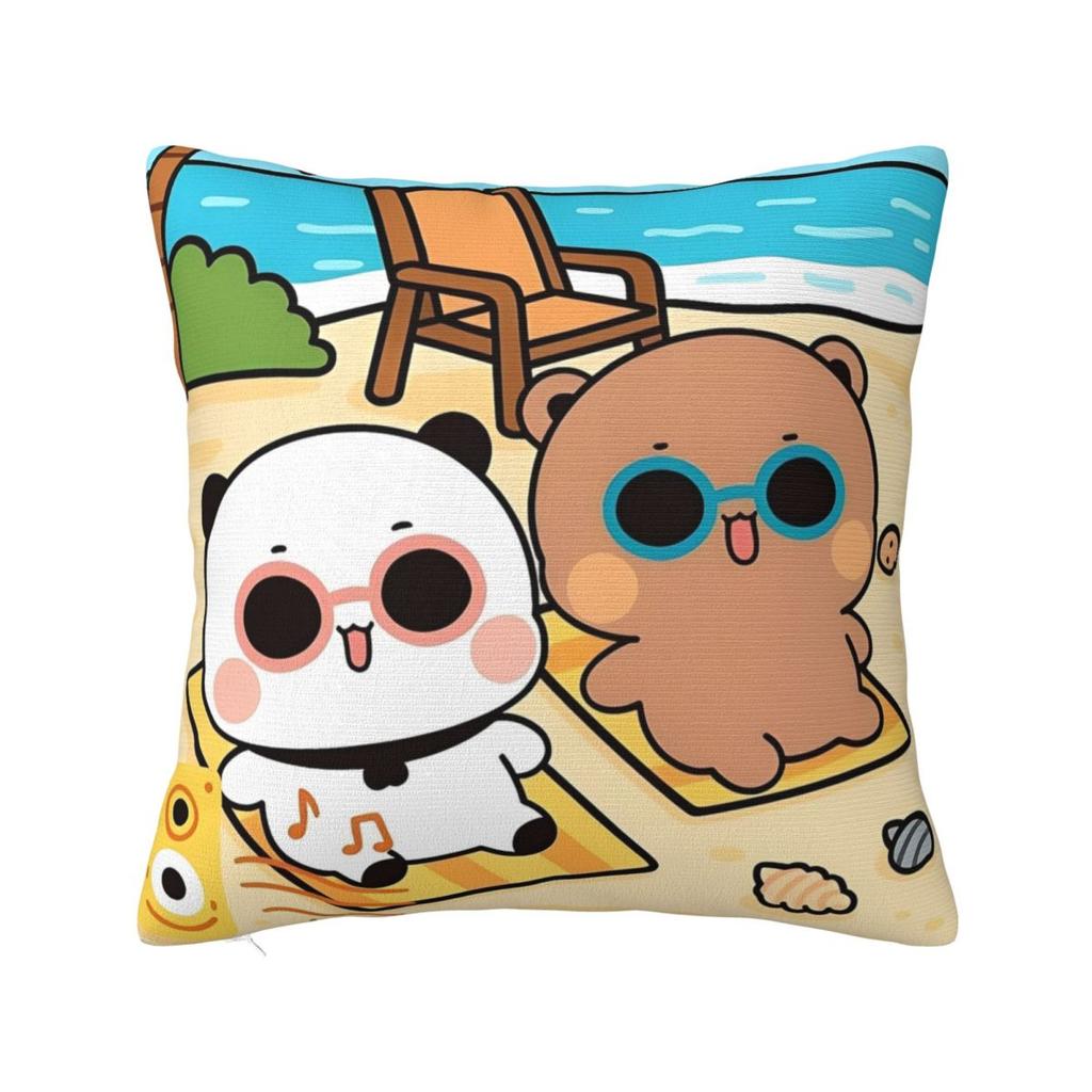 Decorative Pillowcase Bubu Dudu Bear And Panda Merch Chair Pillow Case Cover Square Multiple Sizes