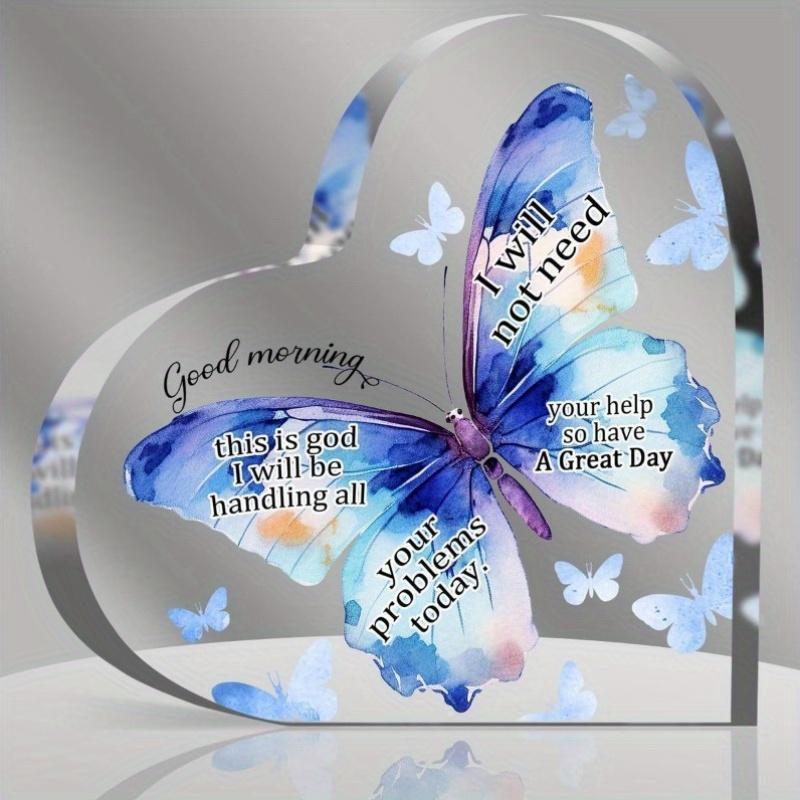 Butterfly Christian Keepsake - Elegant Inspirational Desk Decor for Women