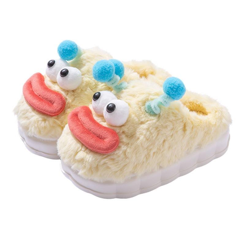 Funny Cotton Slippers Female Student Dormitory Winter Indoor Living Cute Cartoon Outside Wearing Couple Household Cotton Slippers Men