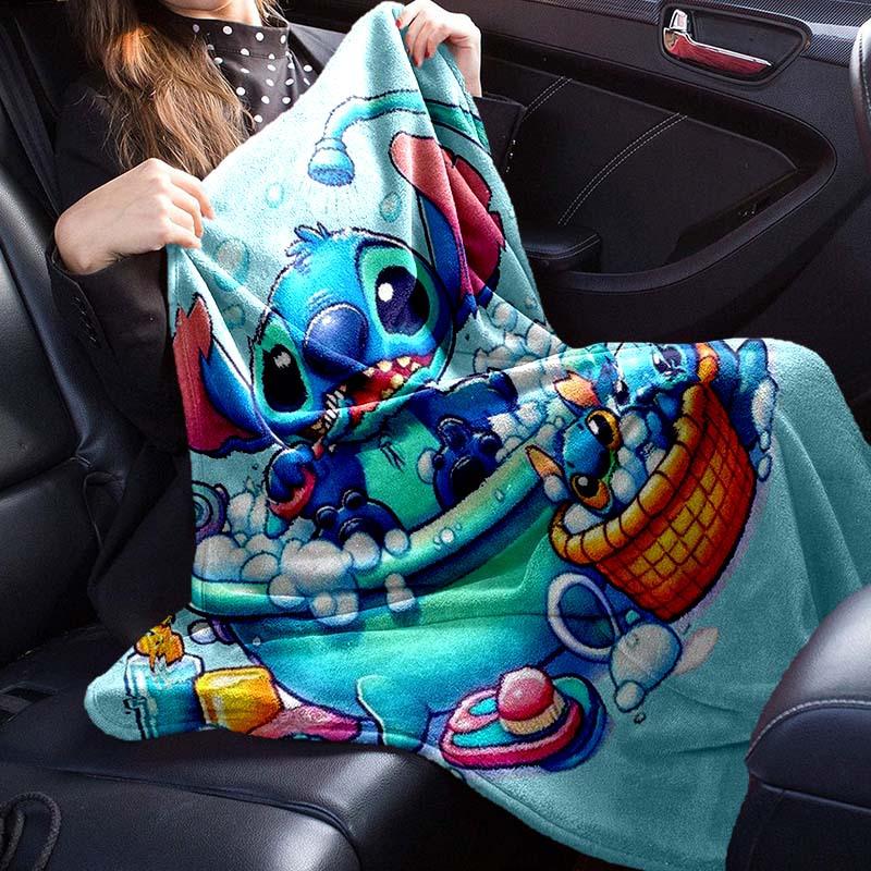 1pc Stitch Printing Blanket - Soft, All-Season Throw for Living Room, Bedroom,Personalized Gift with Adorable Cartoon Design