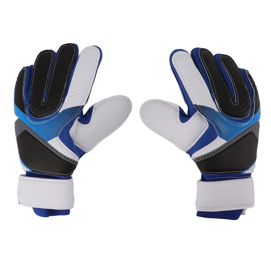 Soccer Gloves Breathable Anti Slip Wear Resistant Thickened Blue Goalkeeper Gloves for Kids