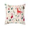 Cartoon Printed Peach Skin Christmas Pillow Cover New Sofa Cushion Cover Home Home Decoration