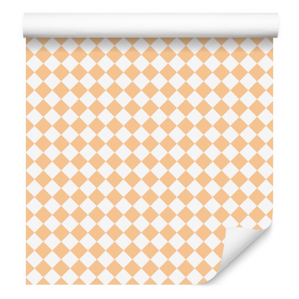 Geometric Rhombus Wallpaper Cream and White, Cream Background 50x1000