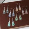 Colorful Ethnic-Style Rhinestone Water Drop Dangle Earrings