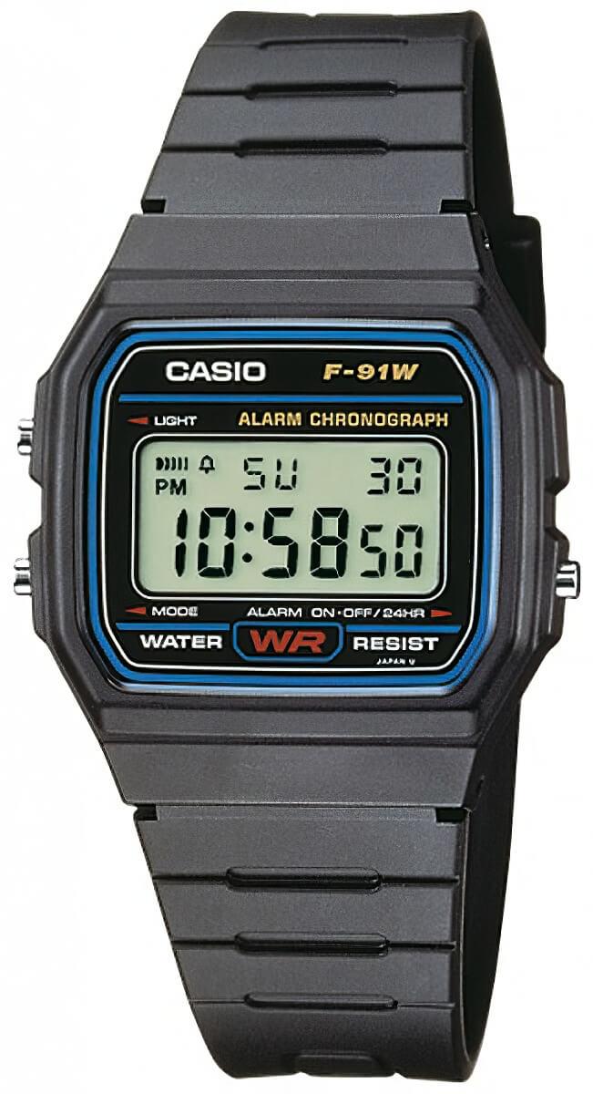 CASIO F-91W-1YEG pulkstenis beige
