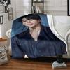1Pc Bts Jung Kook Print Blanket Soft Comfortable Polyester Blanket All Season Use Bedroom Office Outdoor Ideal Christmas Gift Choice Print Home Blanke