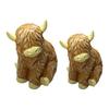 Highland Cattle Night Light Handcrafted Resin Lamp with Amber Glow Cute Desk Decor Bedside Reading Light Unique Gift for Animal Lovers & Rustic Home