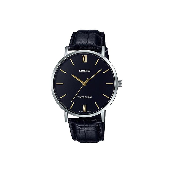 CASIO DRESS Analog MTP-VT01L-1B Silver Watch MTP-VT01L-1B MTP-VT01L-1B Black Dial