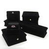 Velvet Box Black Jewelry Display for Ring Pendant Bangle Necklace Soft Interior Organizer Storage Case for Wedding Proposal