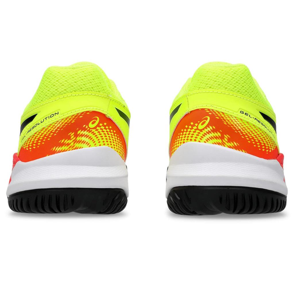 ASICS 9 GS Tennis Shoes Safety Size GEL-RESOLUTION (1044A067), Unisex, Yellow/Black, 24.5