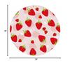 Round Strawberry Rug Kwaii Pink Circle Rugs for Bedroom Dorm Living Room Cute Area Rug Floor Mat Pad Doormat Carpet,