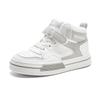 Warrior Fashion Versatile Trendy Classic Sports Casual High-Top Kids Sneakers Kids Sneakers Off-White Gray WZTH-106412