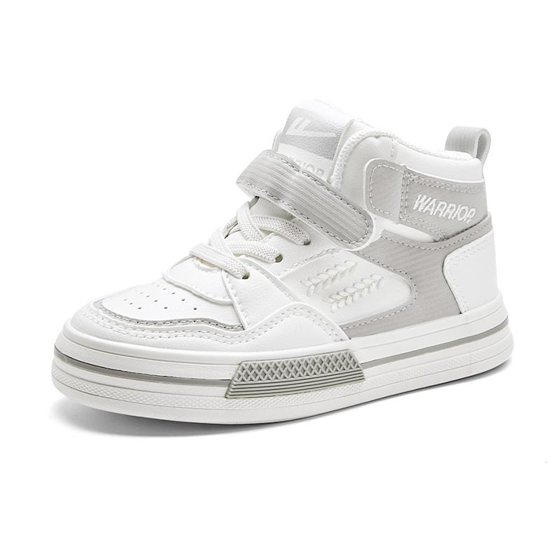 Warrior Fashion Versatile Trendy Classic Sports Casual High-Top Kids Sneakers Kids Sneakers Off-White Gray WZTH-106412