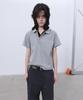 LCDC™ Double-Collar Polo Top (Melange Grey)