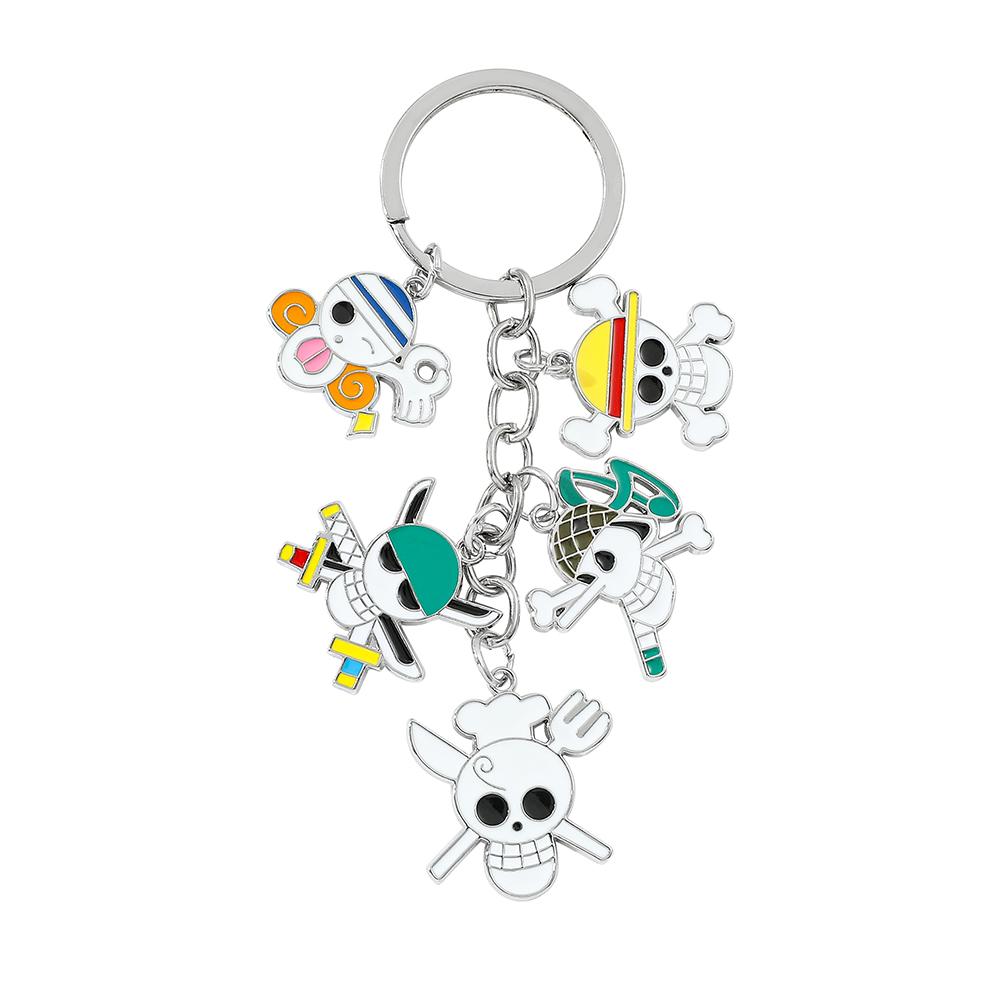 

One Piece Luffy Straw Hat Chopper Ace Action Figure Model Toy for Kids Metal Keychain Gift Anime Collectible