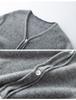 Pure Cashmere V-Neck Cardigan: Women's Autumn/Winter Elegant Long Sleeve Buttoned Knit Sweater