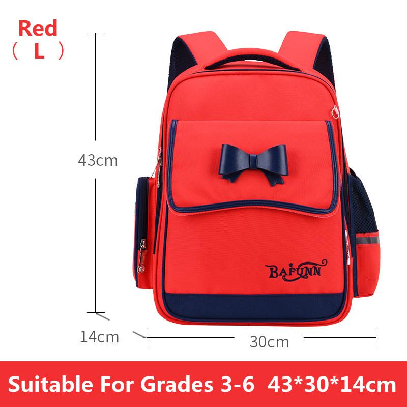 

Рюкзак с милым бантом для девочек, дышащий и легкий школьный рюкзак, детские школьные сумки, детские рюкзаки для мальчиков L красный