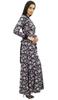 Bimba Women's Rayon Printed Maxi Winter Jilbab Dress