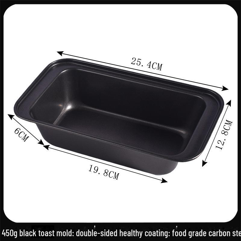Golden Non-Stick Corrugated Toast Box with Lid - 450g Bread Baking Mold for Oven Use