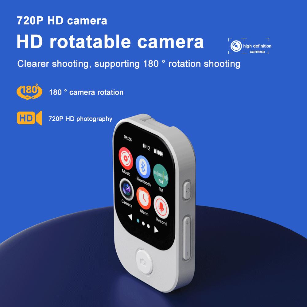 Portable Music Player Bluetooth 5.4 HiFi Lossless Audio MP4 Walkman Touch Screen Built-in Speaker Recorder Camera Video Player FM E-book