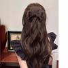 Bowknot Half Up Pferdeschwanz Haarverlängerung Klaue Clip Messy Bun Haarteil