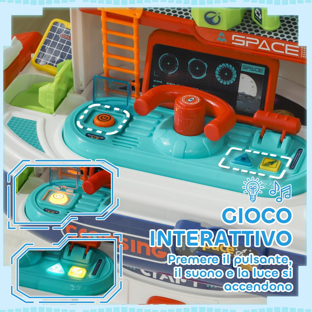Toy Workbench with 21 Pieces with Space Theme with Sounds and Lights, in PP and GPPS, 45.5x24x52.5 cm