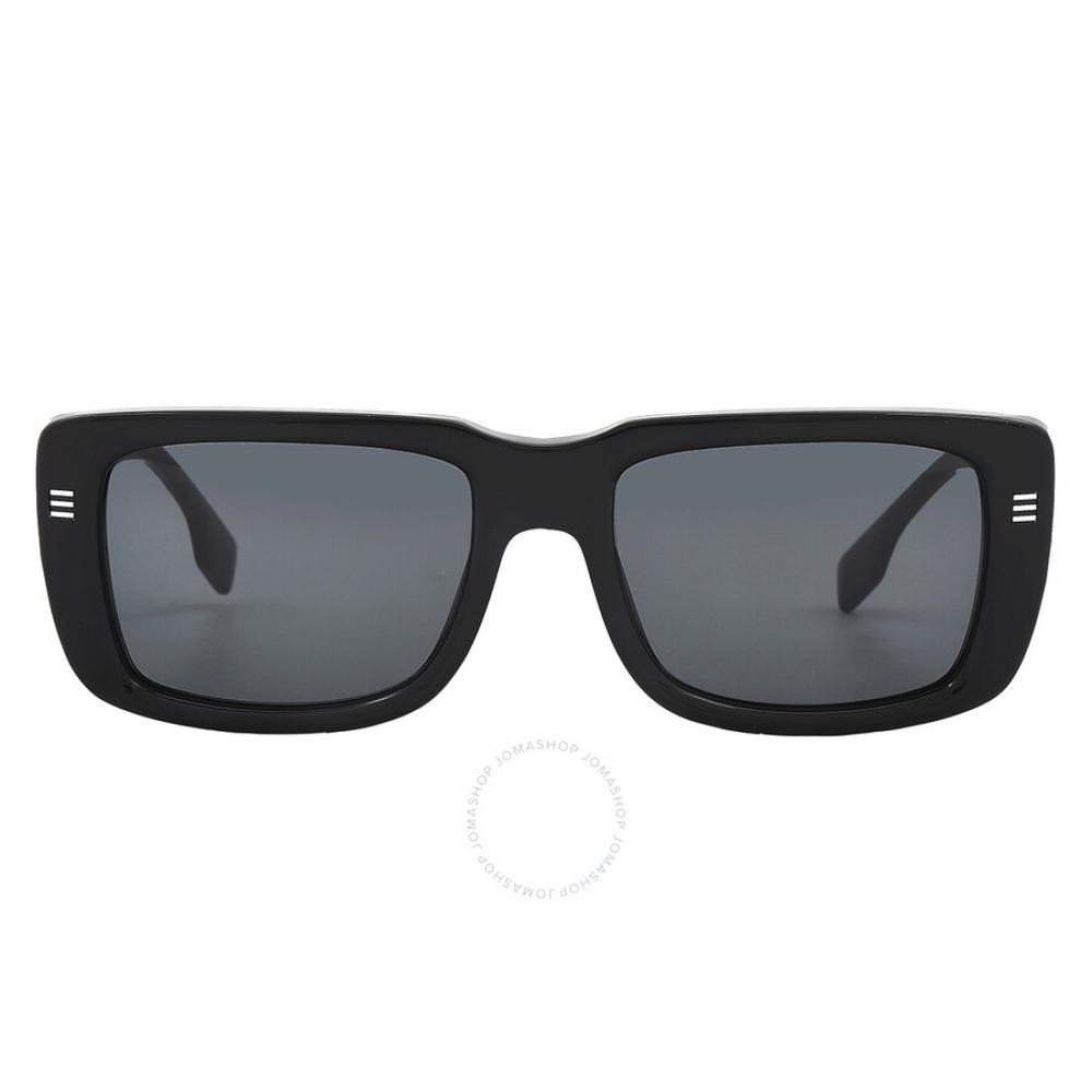 

Burberry Jarvis Dark Grey Rectangular Men s Sunglasses BE4376U 300187 55