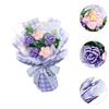 Crochet Flowers Bouquet Decorative with Light Delicate Knitted Bouquet for Anniversary Festival Women Friends Mom
