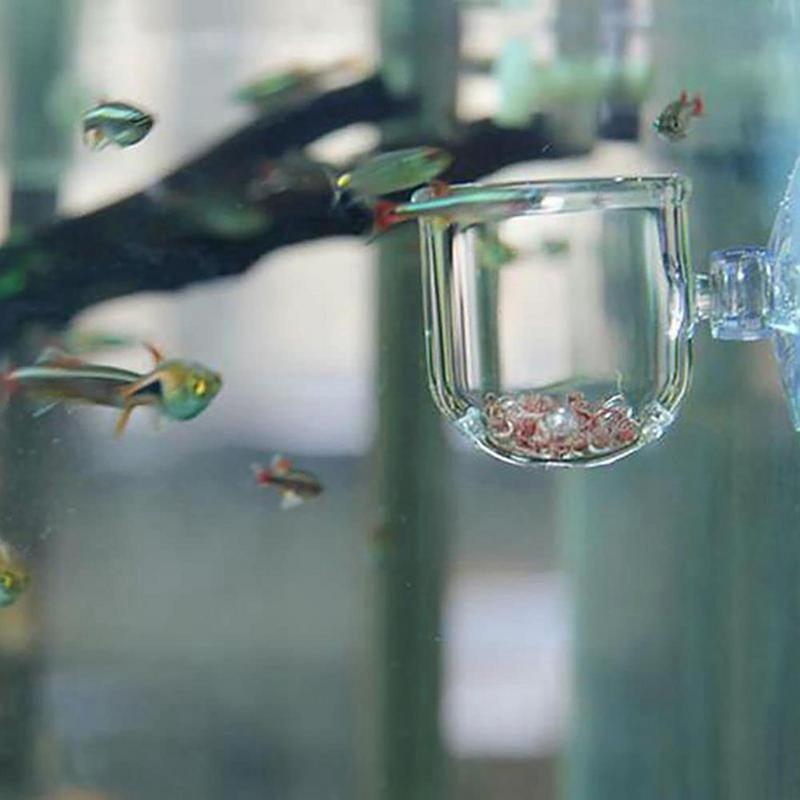 Aquarium Dekorationen Pflanzbecher Topf Acryl Wasserpflanzenbecher mit Saughalter Pflanzzylinderbecher Aquarium Zubehör