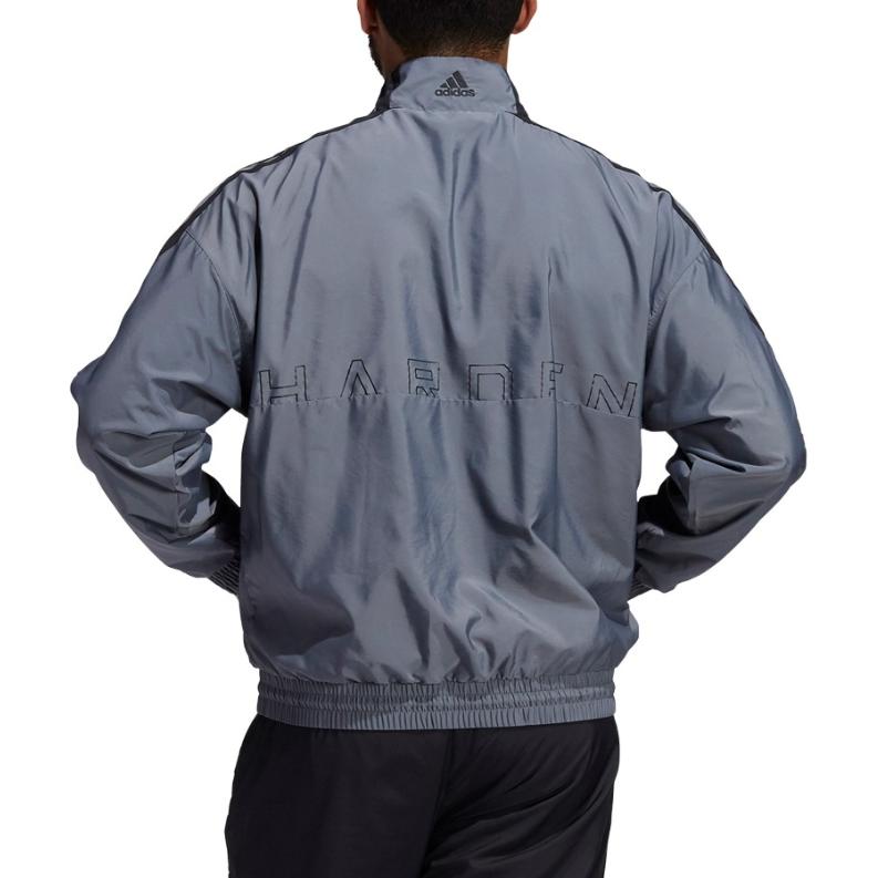 Adidas Half-Zip Athletic Fit Jacket Men Outerwear Gray GV4675