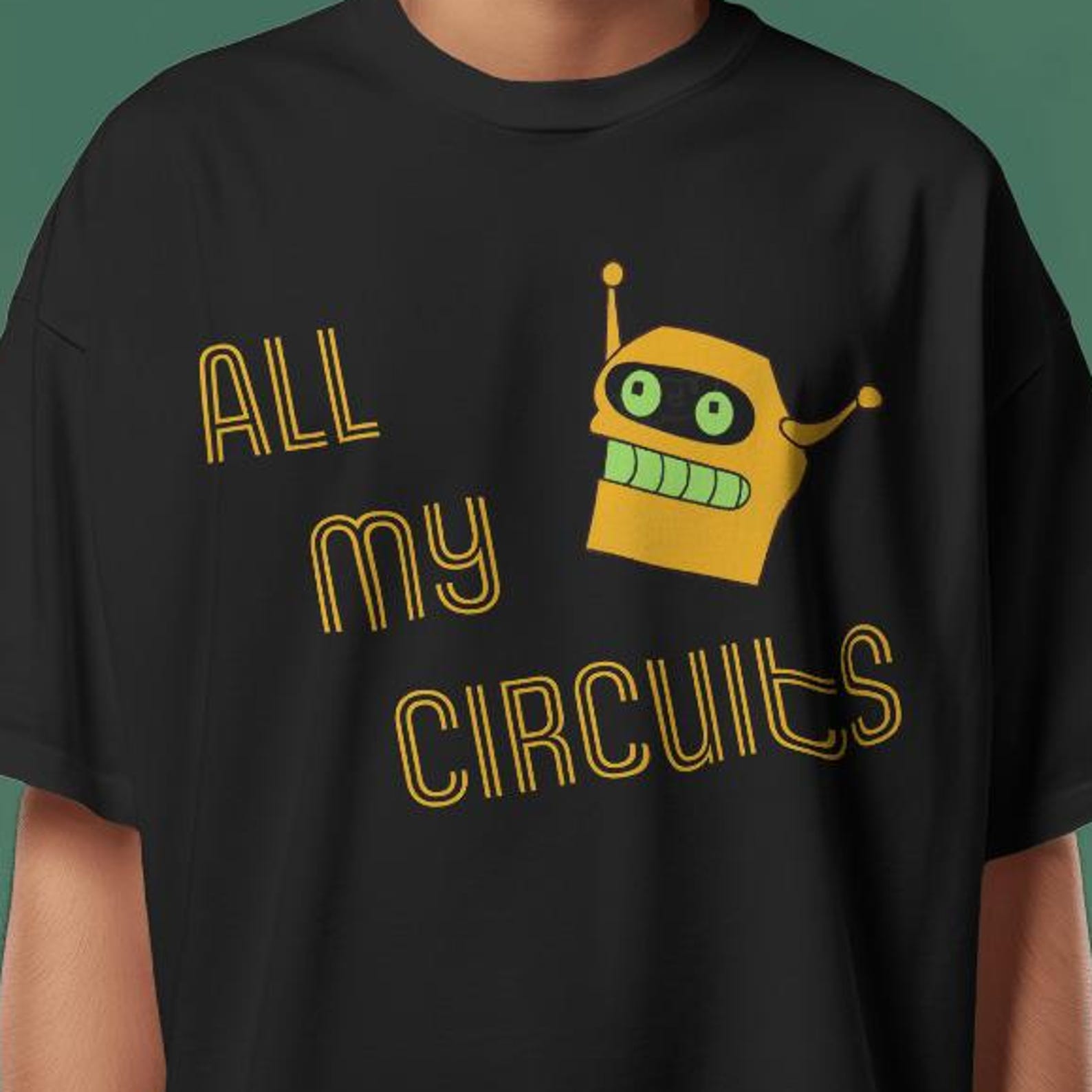 Futurama Bender T-shirt: All My Circuits Graphic Tee 3XL