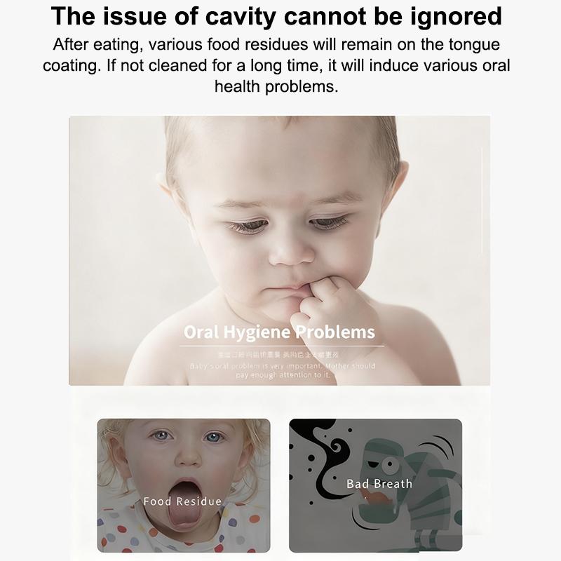 Y-Kelin Lollipop Baby Tongue Sraper Child Scraper Kids Cleaner Oral Hygiene Remove Tongue Coating