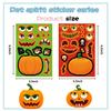 8 Sheets Halloween Pumpkin Stickers Cartoon Cute Collage Decor Children's Playthings Mobile Skateboards Waterproof PVC Stickers