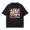 Dorothy Rose Blanche Sophia Camiseta Vintage Lavada Golden Girls Camisetas Engraçadas Meme Masculino Feminino 100% Algodão Manga Curta Camiseta