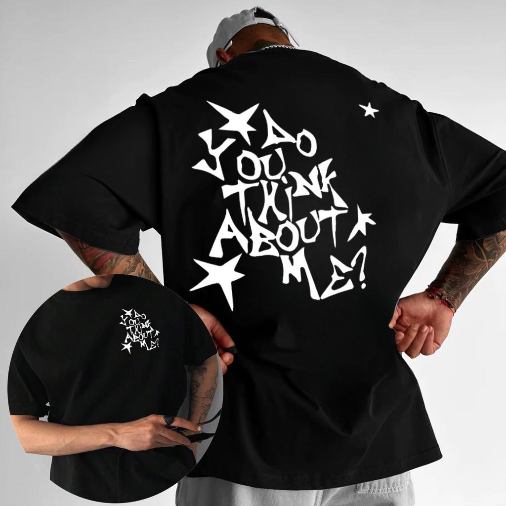 2025 Summer Rapper NSQK AOOU THNK ABOUT MEs New Album Mens Cotton Tshirt Retro Casual Shortsleeved Hiphop Top