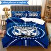 3PCS Bulldogs Team Crest Design Bedding Set 2D Printing (Includes 1 Duvet Cover + 2 Pillowcases Coreless), Bedroom decor,Fan Gift