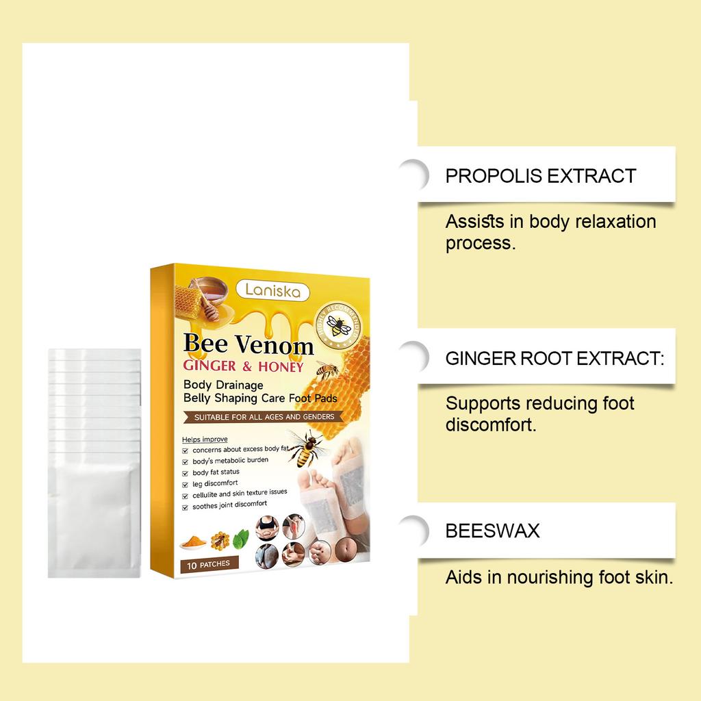 LANISKA Foot Patch – Bee Venom & Ginger Moisturizing Care for Feet